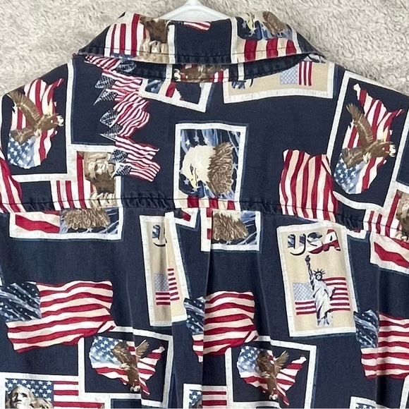 Vintage COTTON TRADERS SPORT Men's USA PATRIOTIC shirt XXL - Picture 3 of 15
